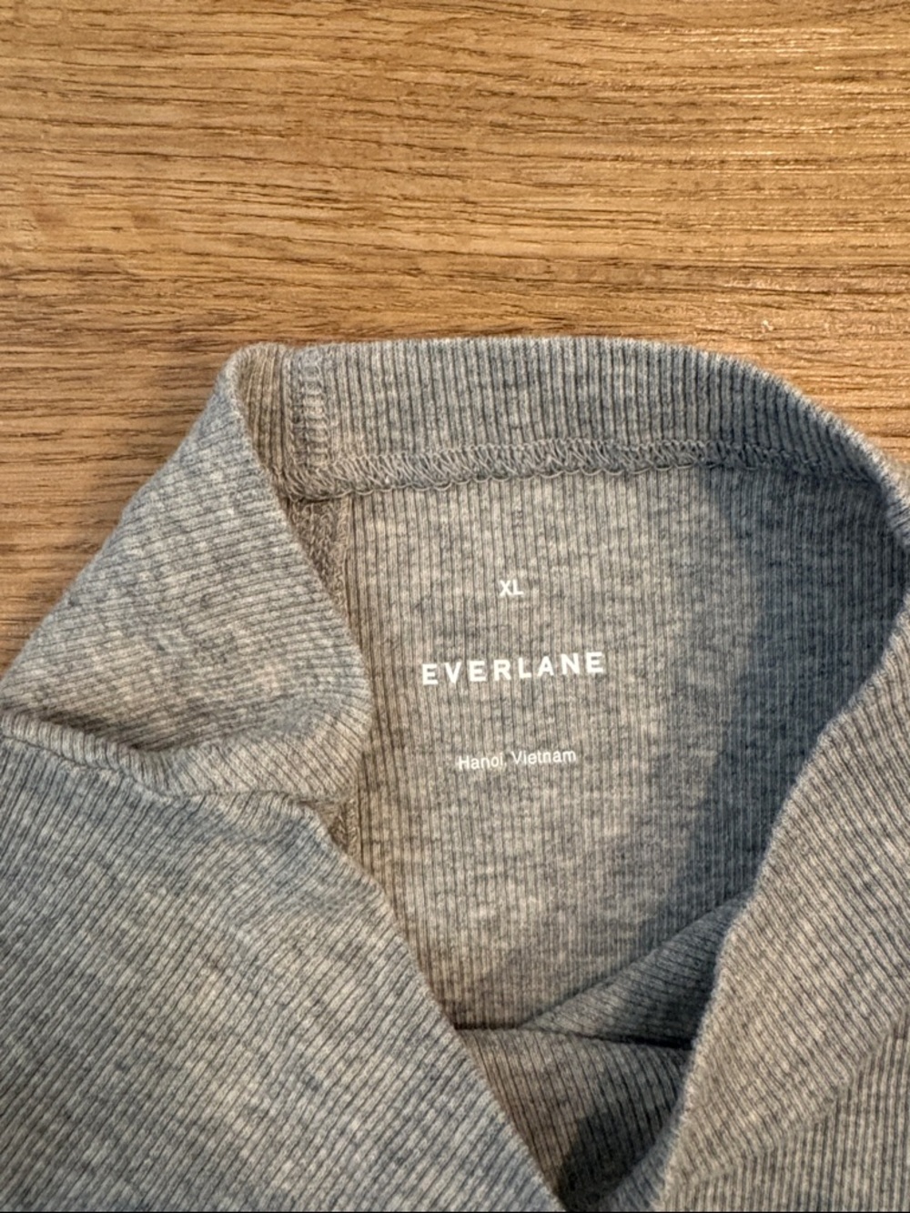 Everlane Light Gray Ribbed Crew Tank - Picture 2 of 5